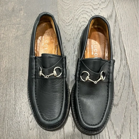 Vintage Gucci Chunky Horsebit Loafers - Picture 1 of 4
